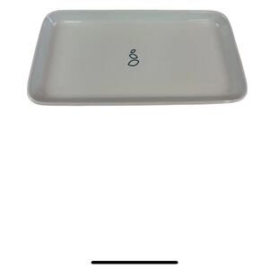 Grove Stoneware Tray 10" X 5.5" Dishwasher Safe Sink-Side Style For Soaps